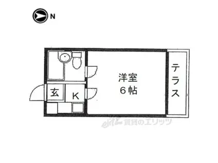 コーポ諏訪西大寺(1K/3階)の間取り写真