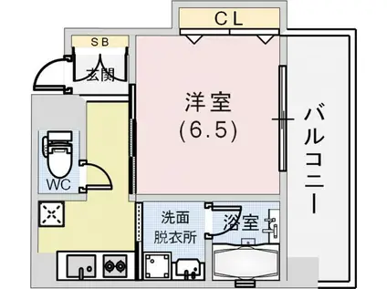 エスティ・ロアール神戸西(1K/4階)の間取り写真