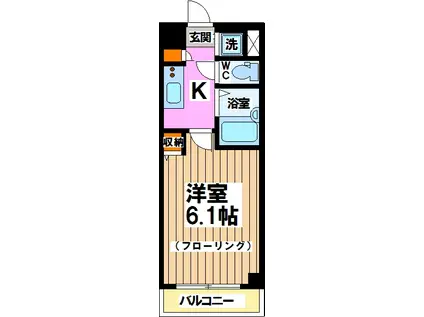 ガラ・ステージ渋谷西原(1K/1階)の間取り写真
