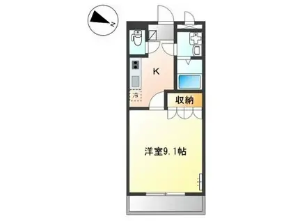 G-STAGE四国中央(1K/1階)の間取り写真