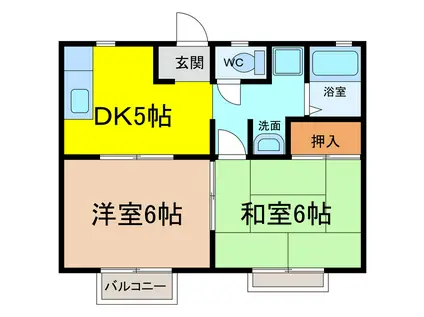 エクセレントメゾン(2DK/1階)の間取り写真