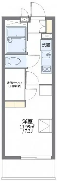 レオパレスコンフォニティ 3階階 間取り