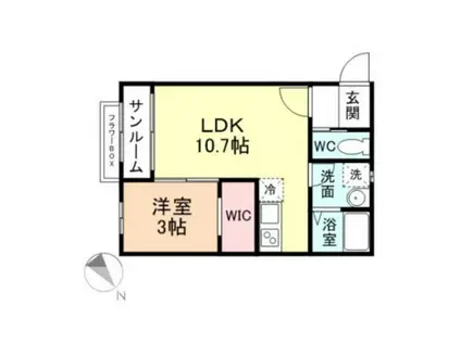 RITOMICO(1LDK/2階)の間取り写真