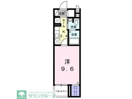 グラン トレゾール(1K/2階)の間取り写真