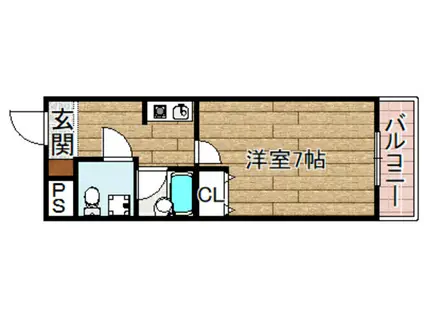 F・Hグリーンロイヤル高槻(1K/4階)の間取り写真