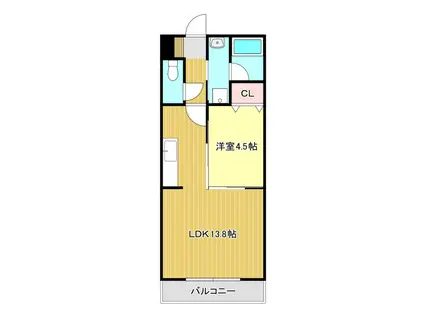 ラ・メゾンアンソレイユ(1LDK/1階)の間取り写真