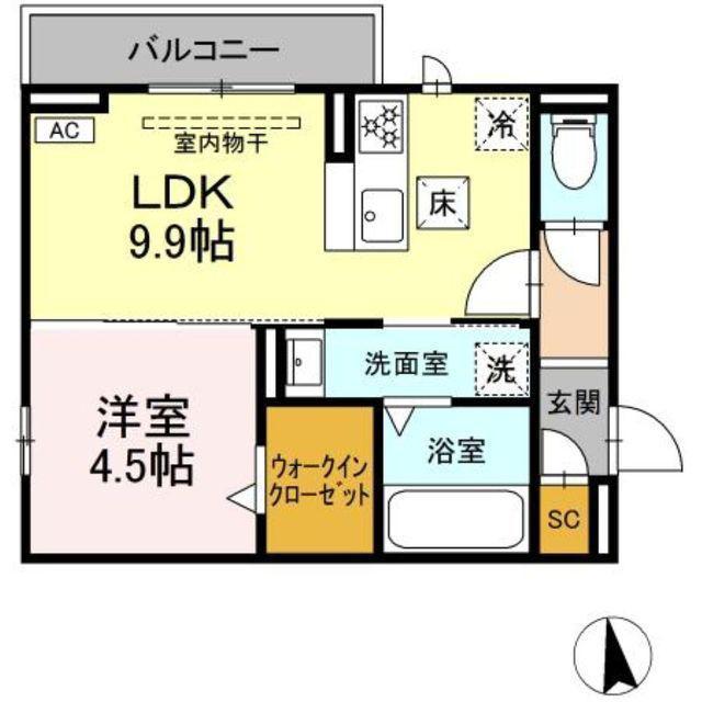 FILEDEN(1LDK/3階)の間取り写真
