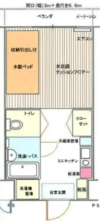 多摩学生マンション 2階階 間取り