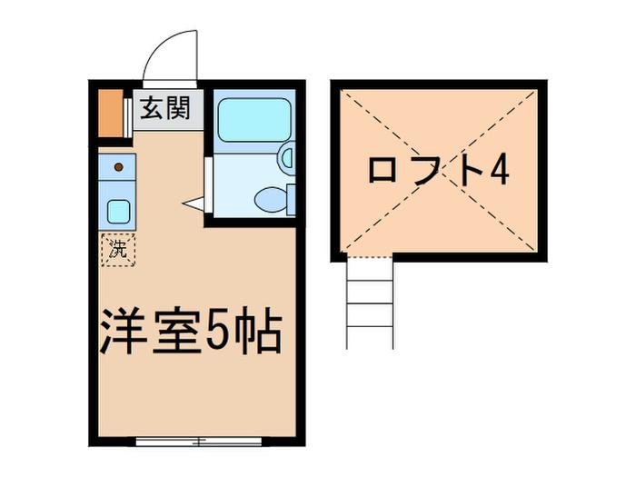 プチメゾン(ワンルーム/2階)の間取り写真