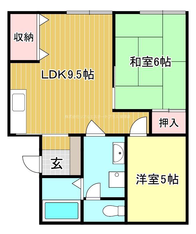 フォーブルM(2LDK/2階)の間取り写真