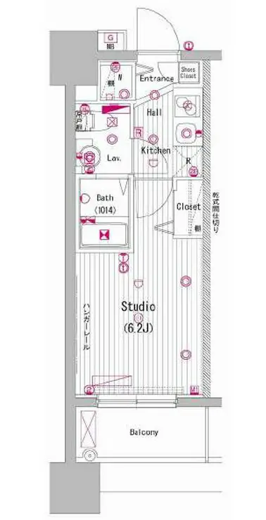 グランド・ガーラ代々木参宮橋 6階階 間取り