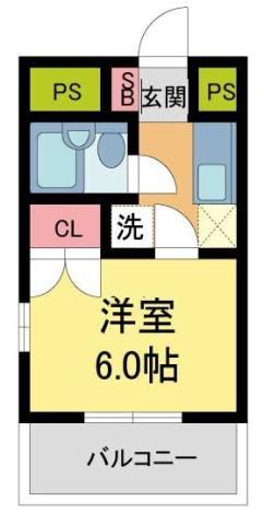 ふたばマンション(1K/2階)の間取り写真