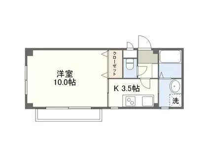 サンヒルズ神島(1K/2階)の間取り写真