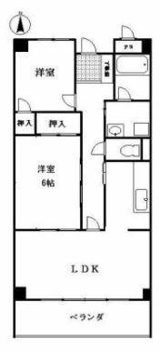 アルファエステート高松町(2LDK/2階)の間取り写真