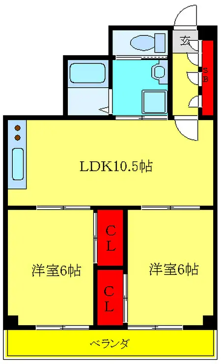 小豆沢2パレス 4階階 間取り