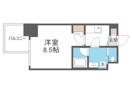 コンフォリア・リヴ大阪本町(1K/9階)の間取り写真
