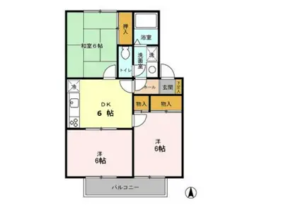 LA・ルミエール(3DK/2階)の間取り写真