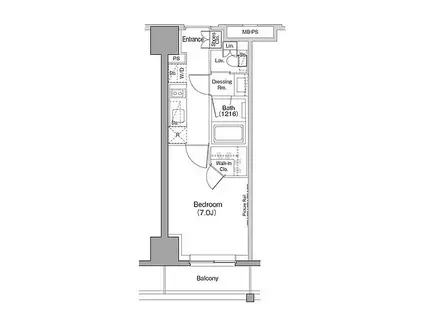 ザ・パークハビオ木場(1K/9階)の間取り写真