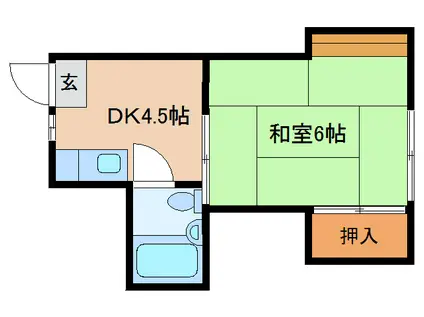 匠ハイツ(1DK/1階)の間取り写真