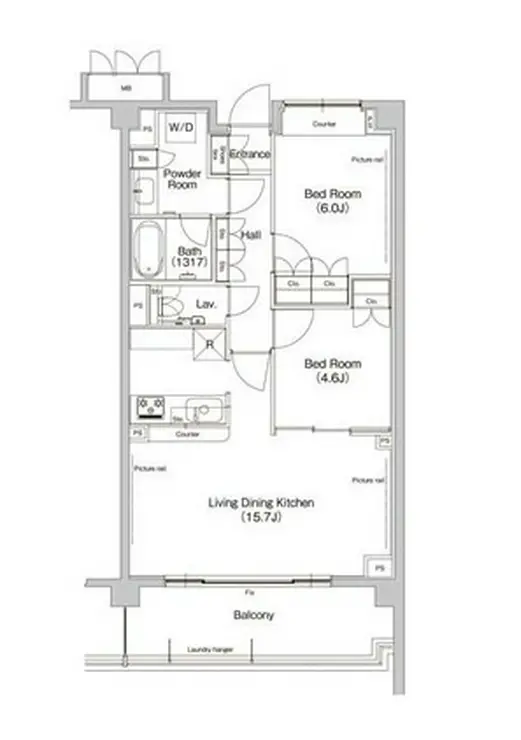 ヒューリックレジデンス新宿戸山 5階階 間取り