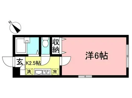 セジュール・アン(1K/1階)の間取り写真