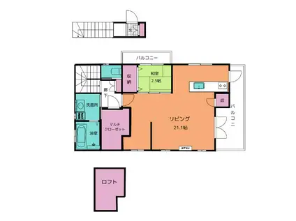 デザイナーズハウス松岡(1SLDK/1階)の間取り写真