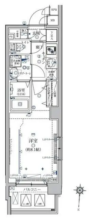 クレイシア菊川 6階階 間取り