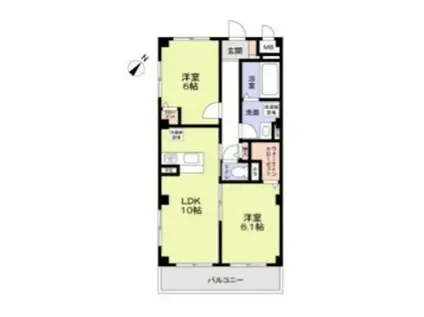 フィレ・デ・フルール(2LDK/3階)の間取り写真