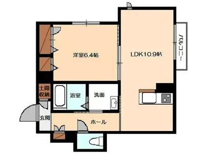  綾部市井倉新町(1LDK/1階)の間取り写真