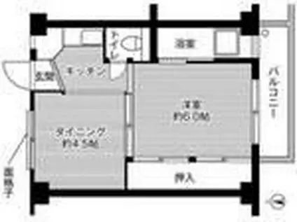 ビレッジハウス安倍2号棟(1DK/4階)の間取り写真