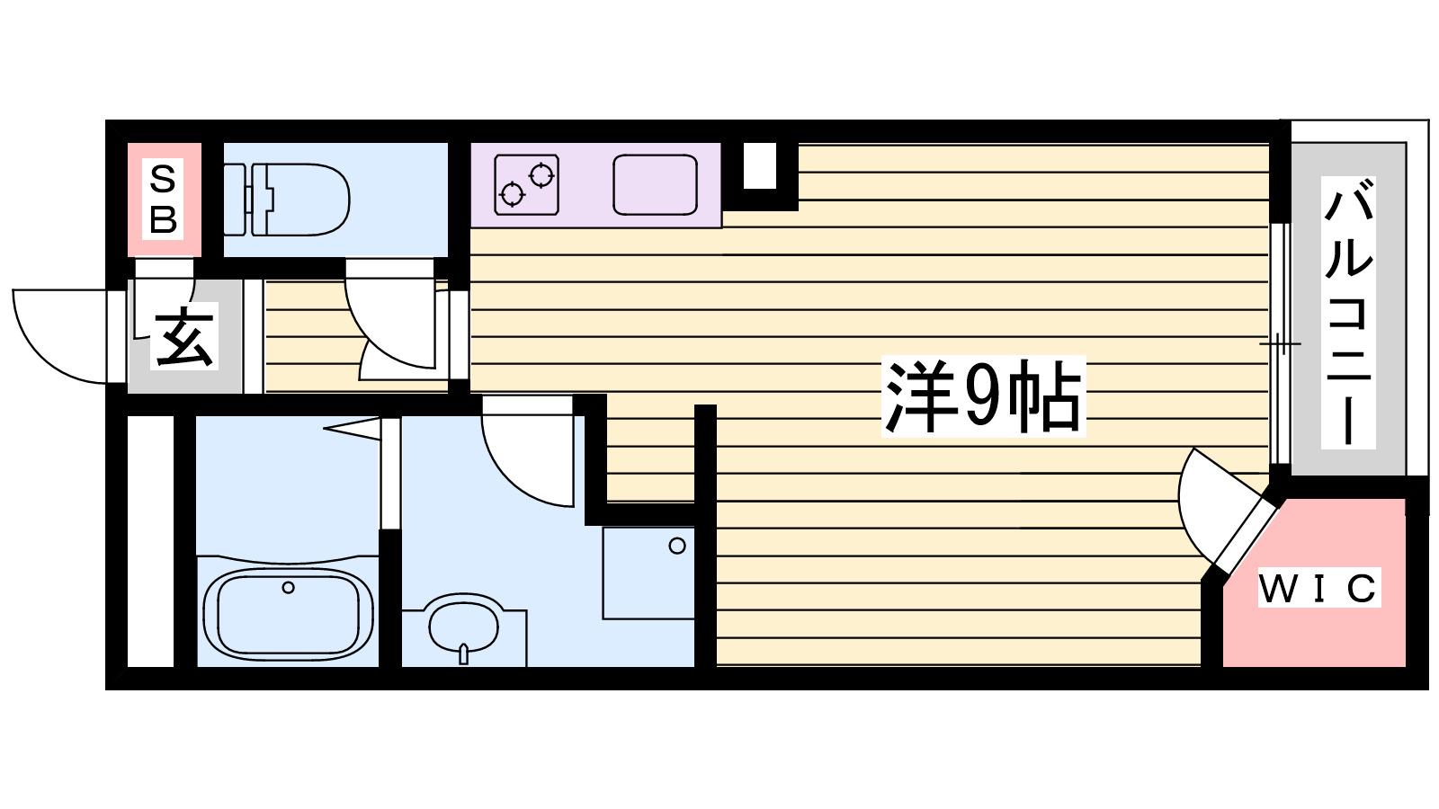 レオネクスト碧(1K/2階)の間取り写真