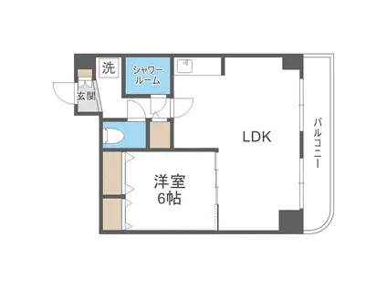 アベニール北円山(1LDK/1階)の間取り写真