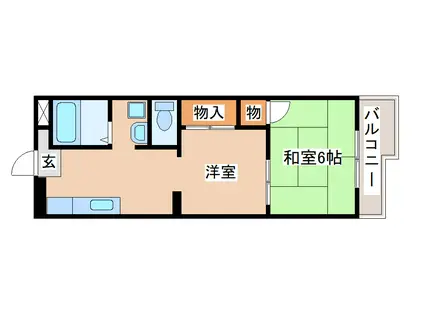 コーポサンルーツII(2DK/4階)の間取り写真