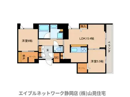 AVANCE東草深イースト(2LDK/3階)の間取り写真