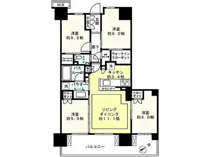 シティテラス平井(4LDK/9階)の間取り写真