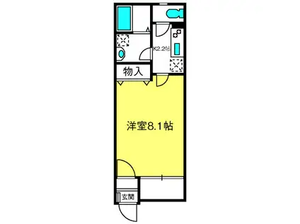 桜メゾン(1K/1階)の間取り写真