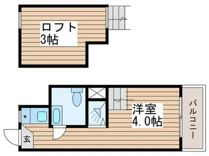エクセル7(ワンルーム/1階)の間取り写真