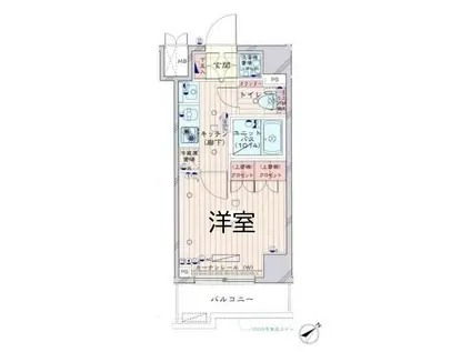 ルーブル横濱反町(1K/3階)の間取り写真