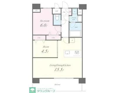 CONSTELLATION(1SLDK/9階)の間取り写真