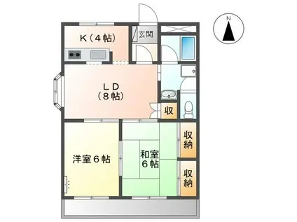 グランシャリオ96(2LDK/2階)の間取り写真