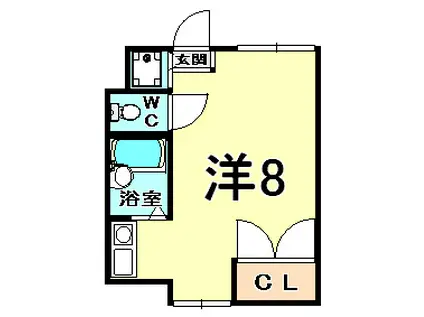 メゾンドA(ワンルーム/2階)の間取り写真