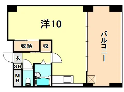 シャトーソフィア(ワンルーム/8階)の間取り写真