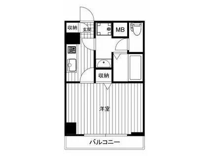 グランド・ガーラ三田(1K/10階)の間取り写真