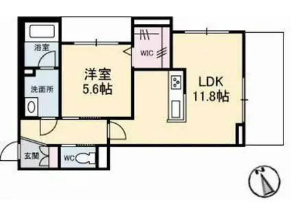 エーデルハオスIV(1LDK/1階)の間取り写真