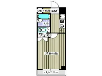 レジディア木場(1K/10階)の間取り写真