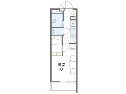 レオパレス西郊(1K/3階)の間取り写真