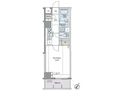 ラグゼナ平和台(1K/5階)の間取り写真