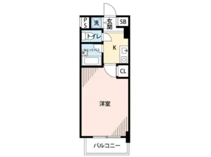 スカイコート文京白山(1K/2階)の間取り写真