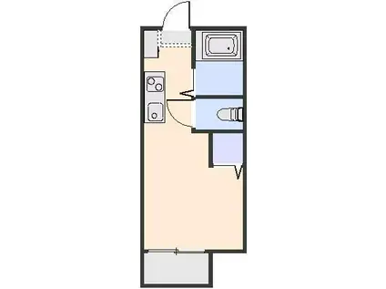 エスティアム七本木(1K/2階)の間取り写真