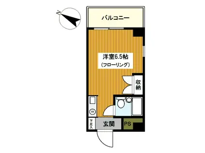 高嶺グリーンハイツ(ワンルーム/4階)の間取り写真